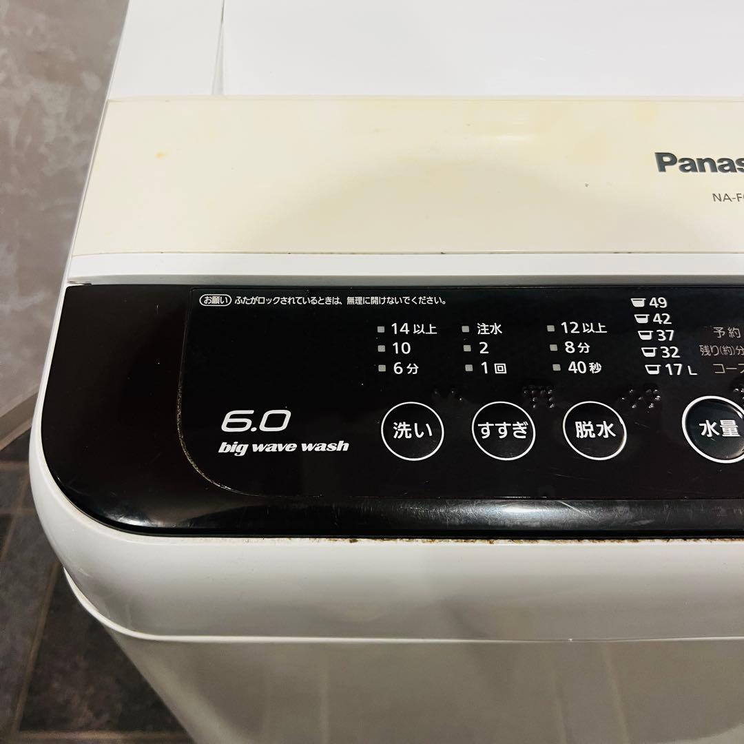 2 大阪無料配送 Panasonic 洗濯機 NA-F60PB9 6.0kg
