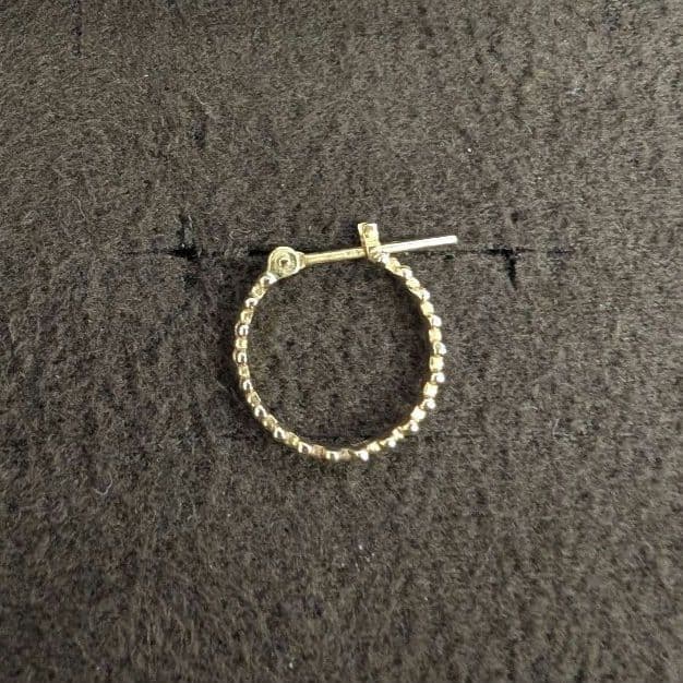 廃盤デザイン　agete バブル　フープピアス　K10 K18　片方