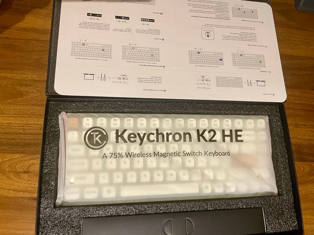 Keychron K2 HE メカニカルキーボード　英語配列ホワイト