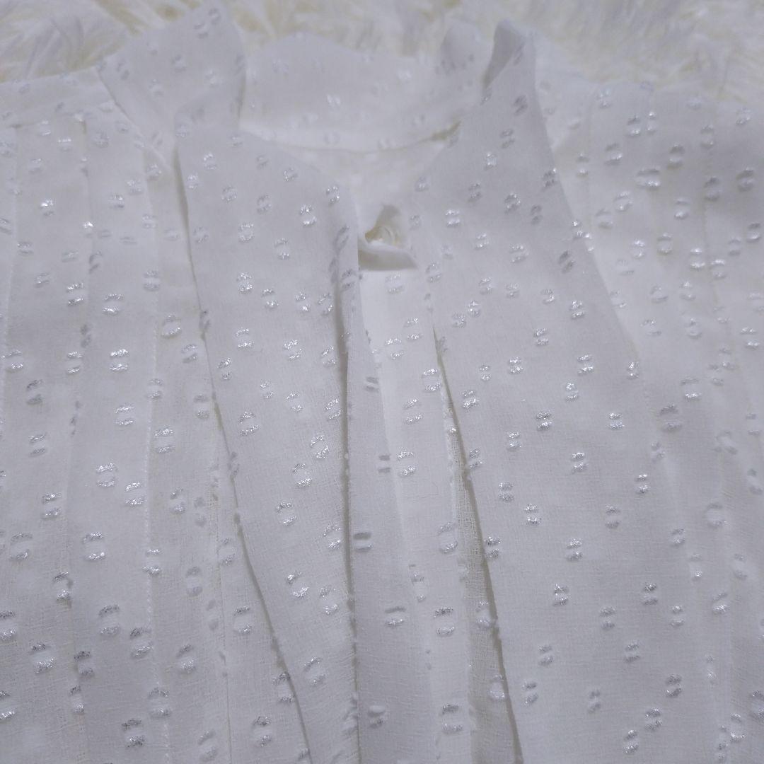 ボールジィ Ballsey 25SS フォイルカットジャカード ボウタイブラウス