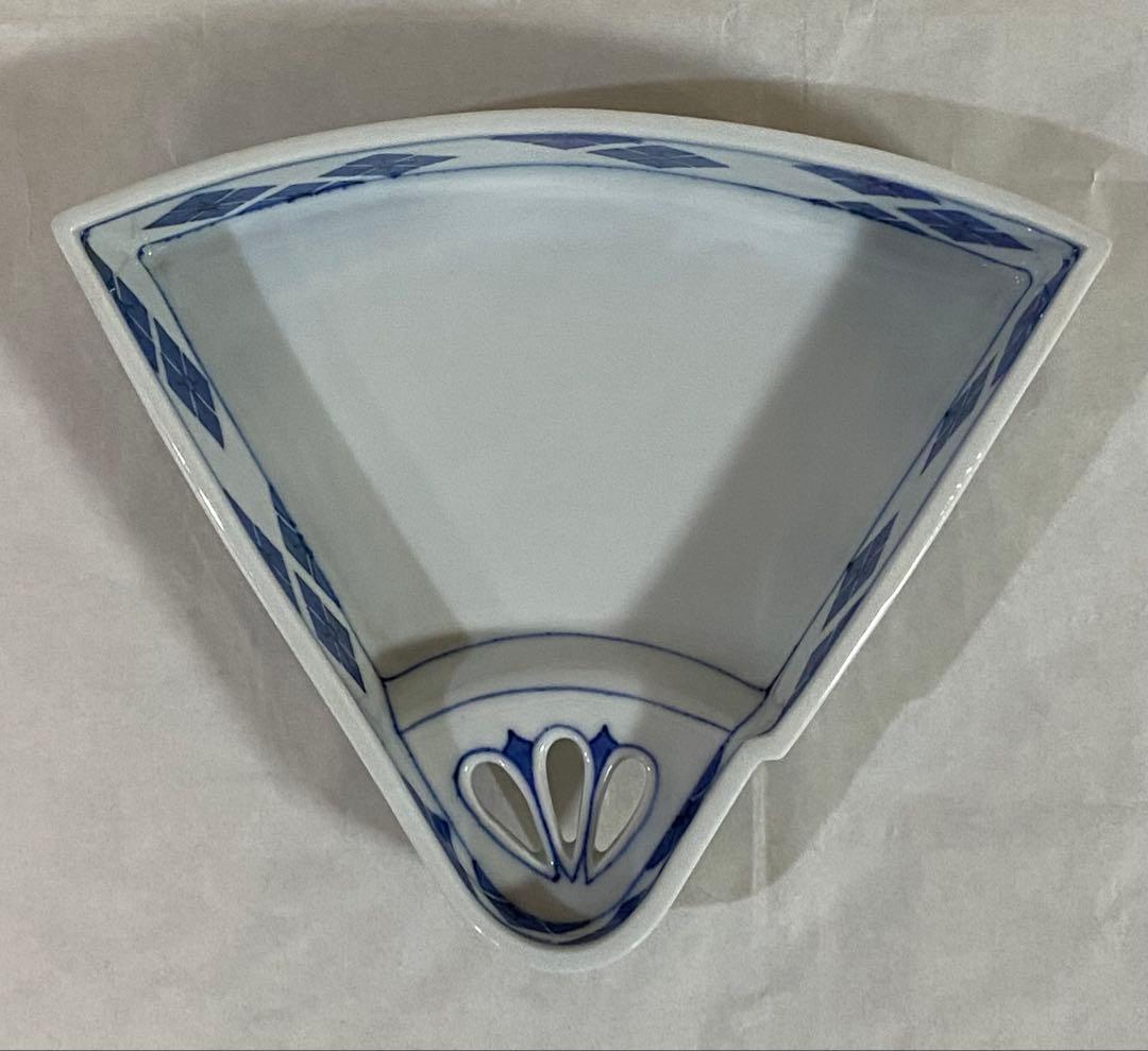 古染付扇面向付　伊万里　有田　5枚