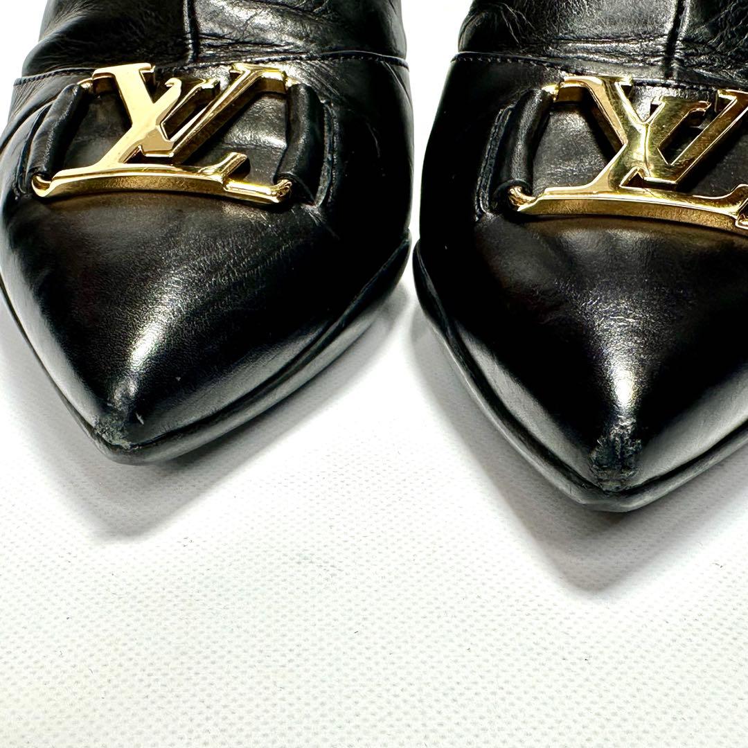 【美品】ルイヴィトン　レザー　ブーツ　ブラック　23.0cm