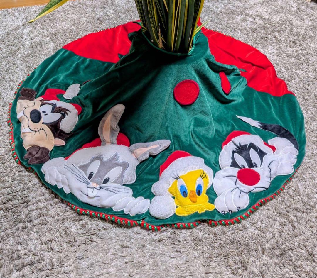 ワーナーブラザーズ　ヴィンテージ　ルーニーテューンズ　クリスマス　ツリースカート