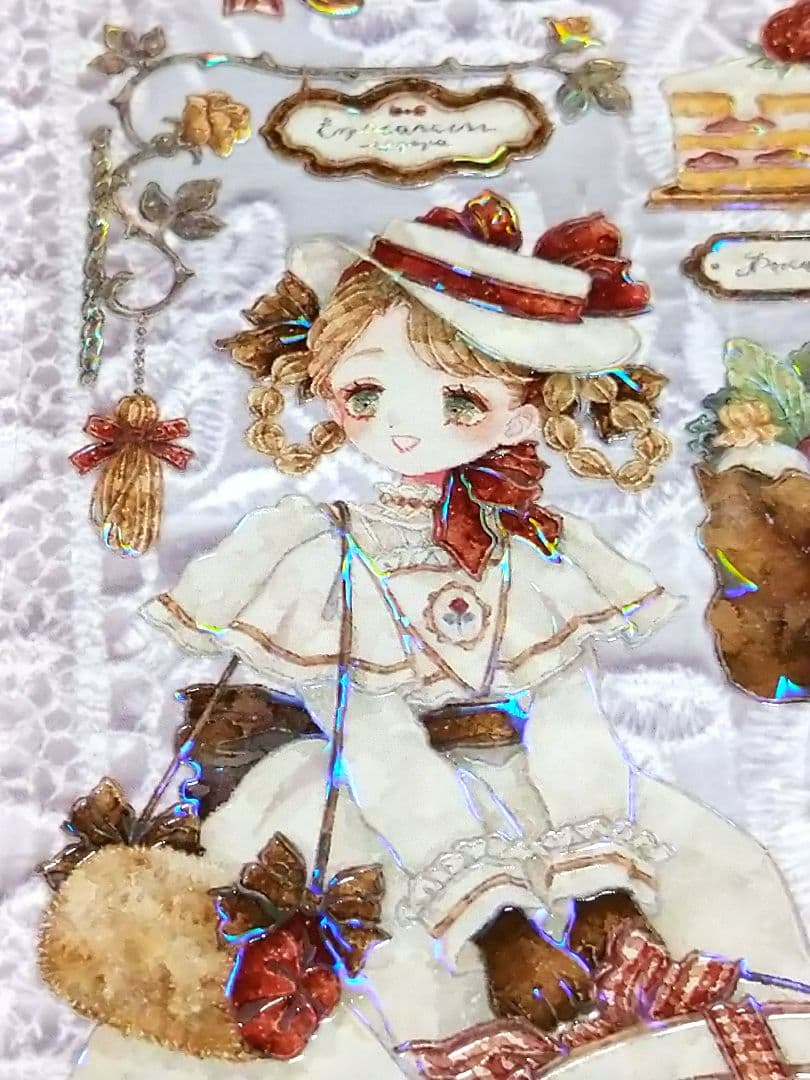 のこり２✩J620＃纤手遥望(贝壳光)Shine切り売り海外人物マステ女の子