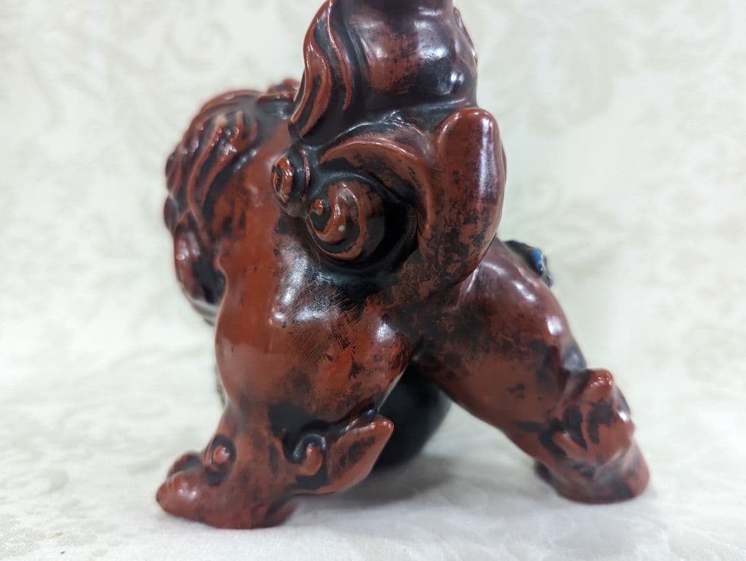 【九谷焼】運気上昇　金彩 玉乗り 駒 獅子 狛犬 開運 縁起物 置物