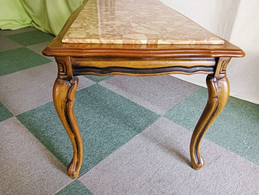 イタリア製  センターテーブル大理石 アンティーク【家財おまかせ便 配送予定】