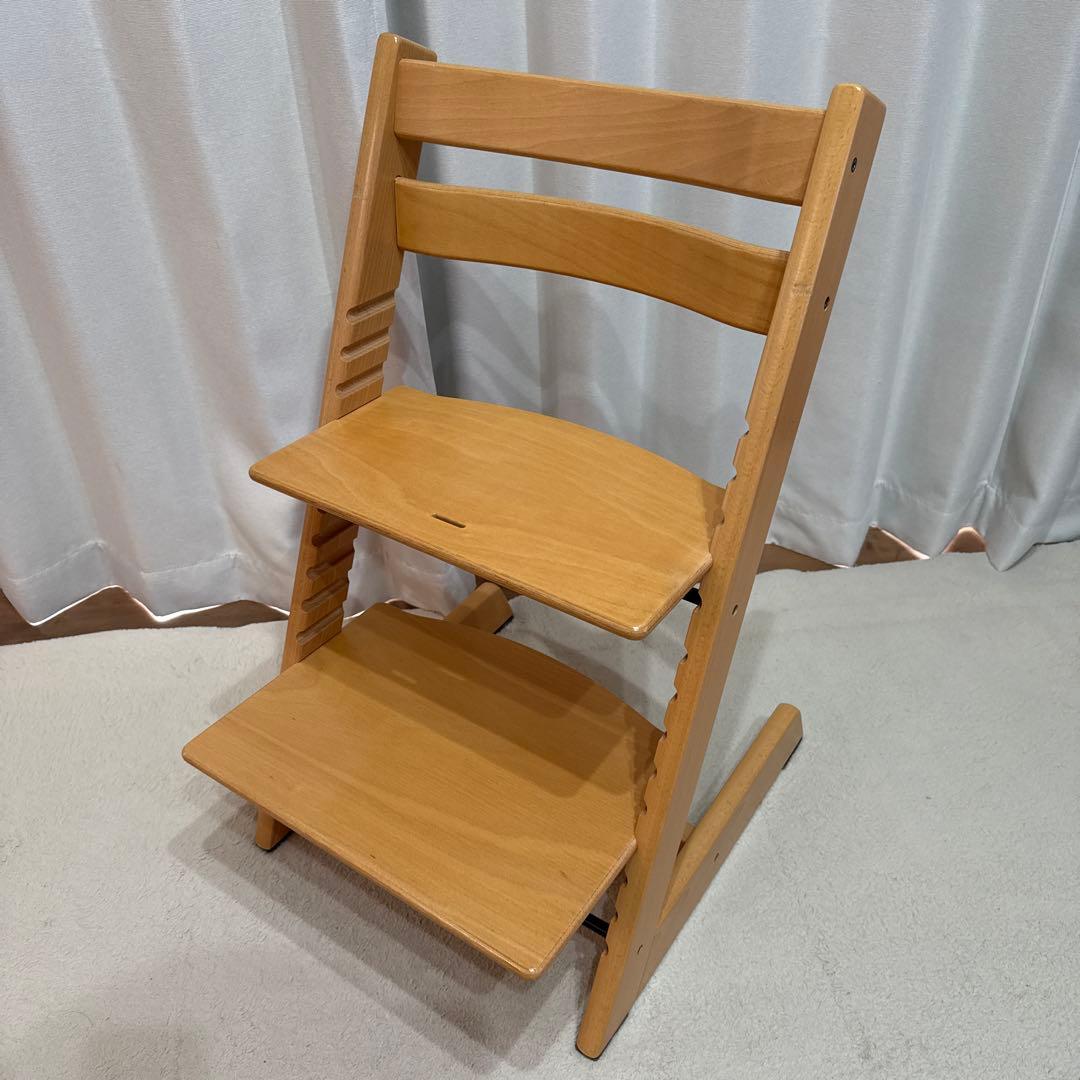 ①STOKKE ストッケ　トリップトラップ　ベビーチェア　ハイチェア　ナチュラル