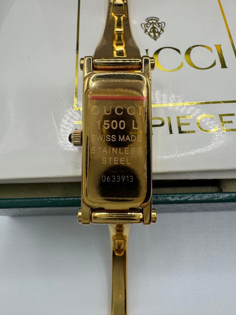 ブルドーザー様 電池交換済み【新同】GUCCIレディースゴールド/ブラック稼働品