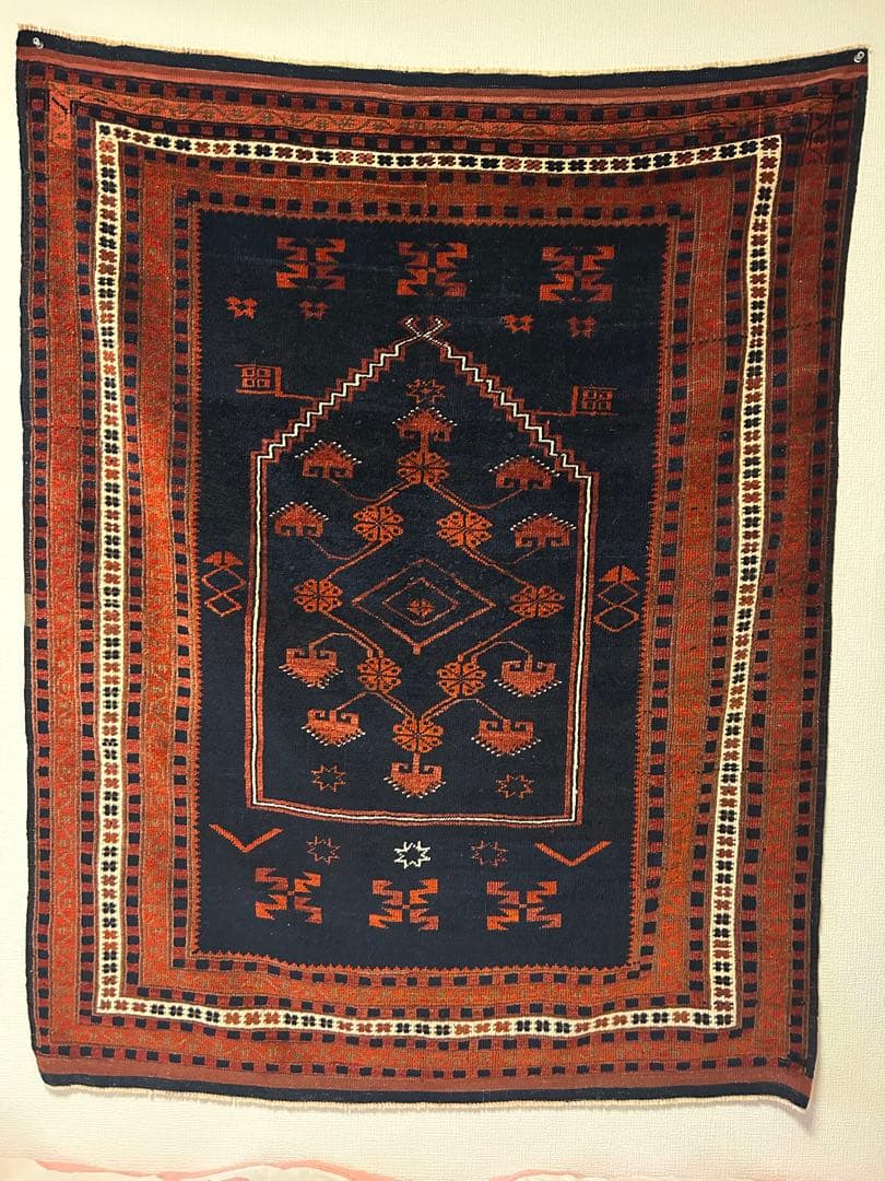 【一点物】最終値下げ貴重ヤージュベディルアンティーク絨毯トライバルラグ