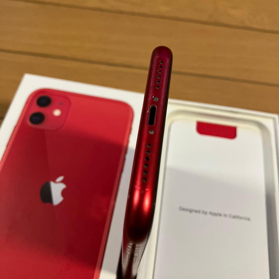 iPhone11 64GB レッド 裏面割れ
