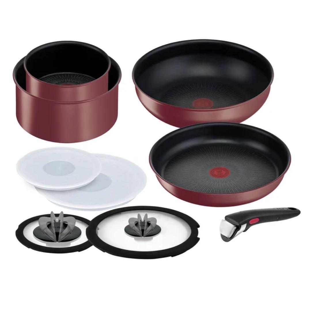 ティファール　モーヴレッド　フライパン　9点セット アンリミテッドIH＆ガス火