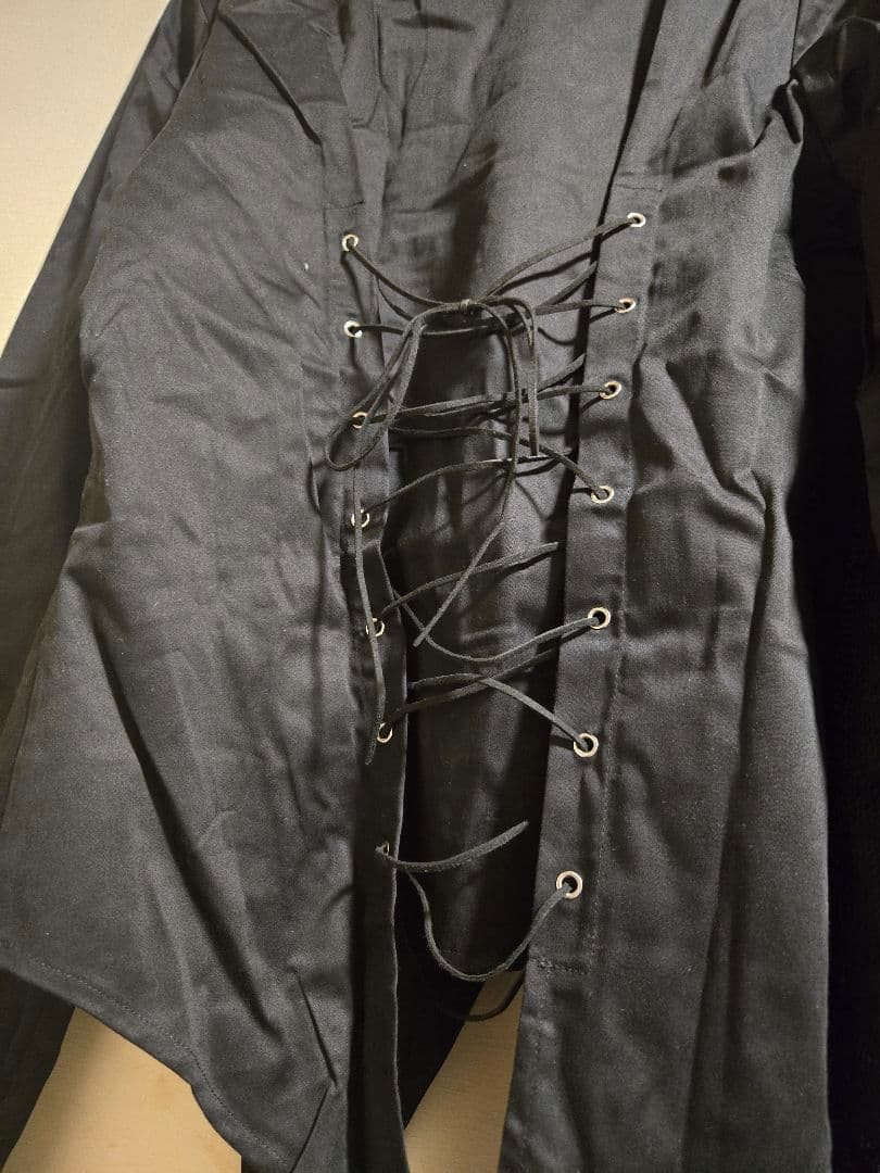 BODYLINE燕尾編み上げブラウス＆蝙蝠ネクタイ＆蜘蛛の巣レーススカートセット