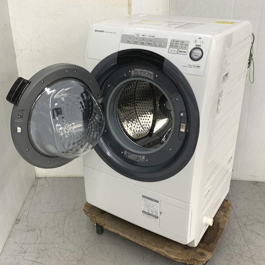 シャープ ES-S7C-WL ドラム式洗濯乾燥機 左開 濯7kg 乾燥3.5kg