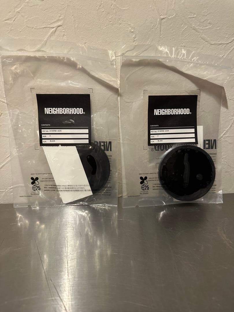 新品未使用 ネイバーフッド 防水 ポーチ ブラック コースター2個セット