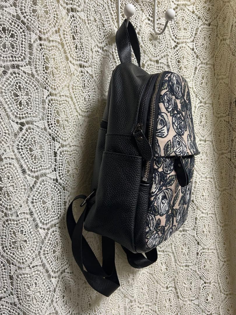 専用51010Ｂミナペルホネンハーフハンドメイド本革リュック rosy