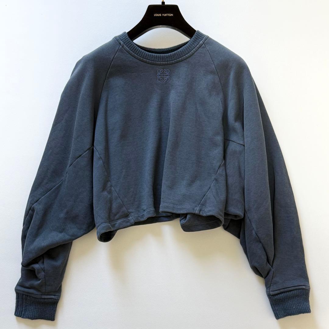 ✨近年モデル 完売品✨ ロエベ クロップド アナグラム 刺繍ロゴ スウェット