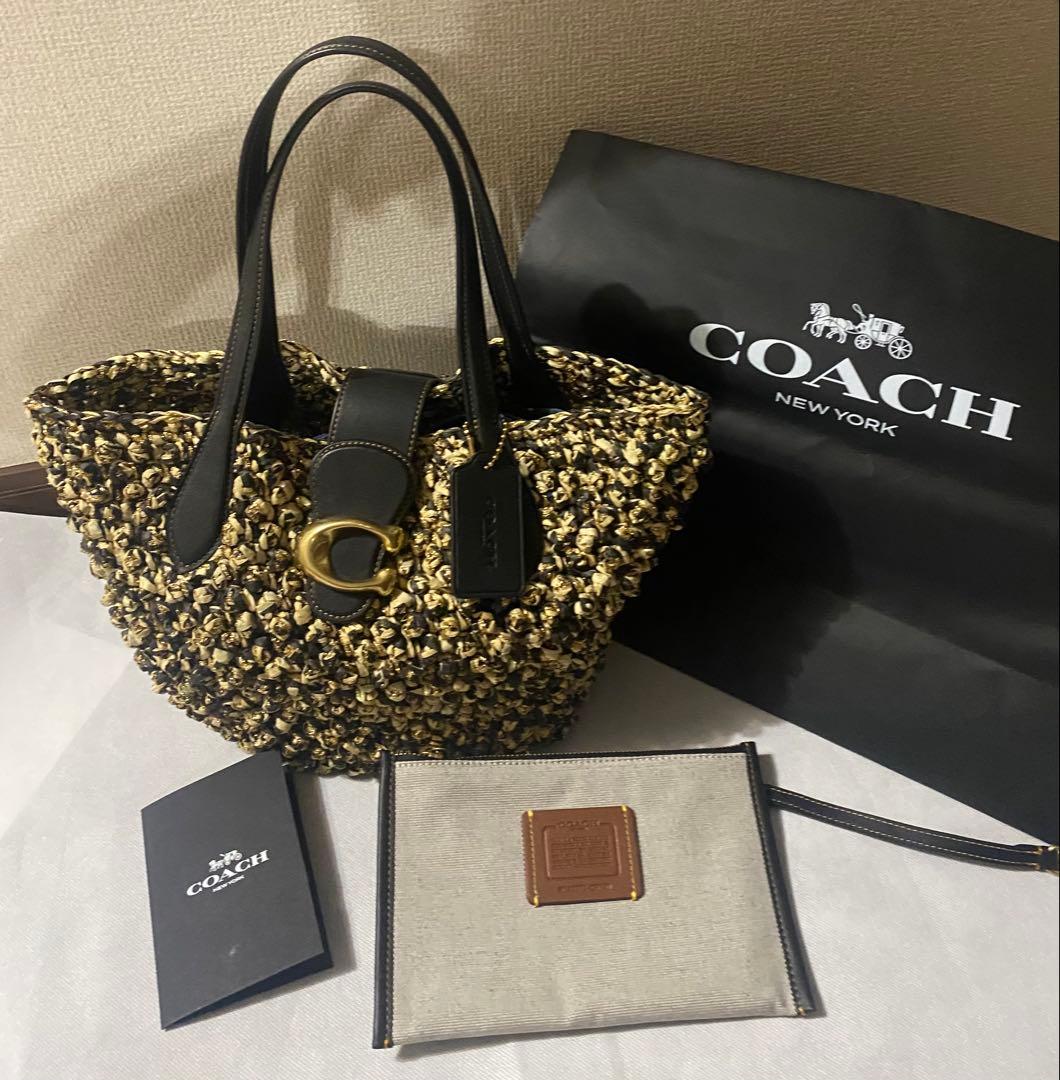 【完売品，新品】COACH タビーCデザインかごバック、紙袋、保存袋付き