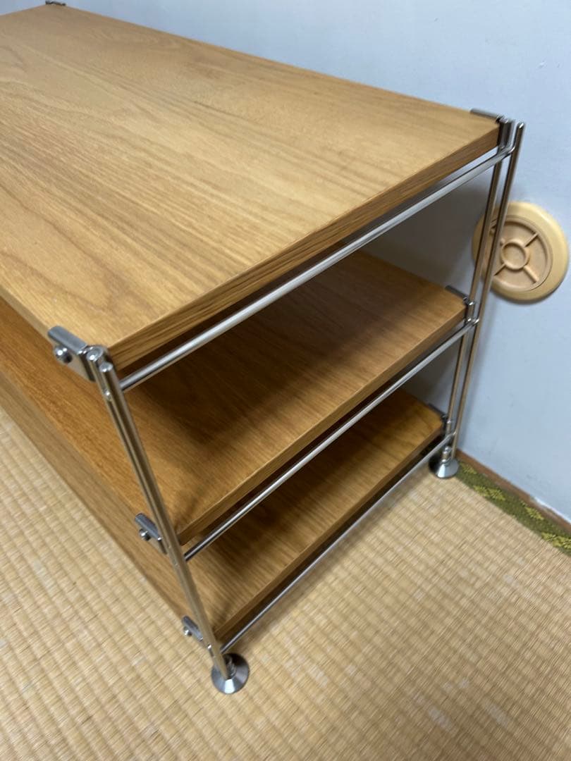 【廃盤希少】ステンレスユニットシェルフ 木棚3段 幅86× 奥行41× 高さ46