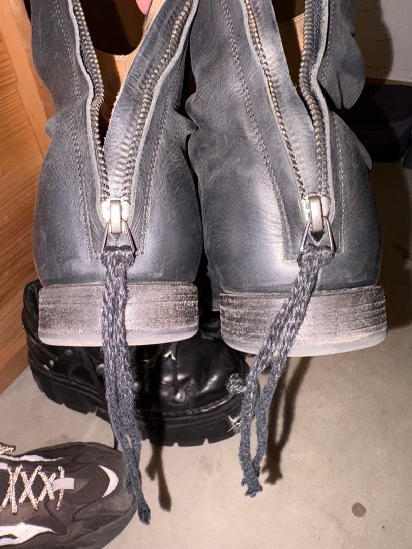 Yohji Yamamoto プリーツ レザーブーツ 41