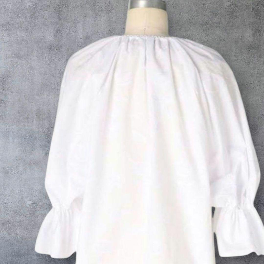 Drawer 25SS フラワーエンブロイダリーブラウス ギャザー フリル 刺繍