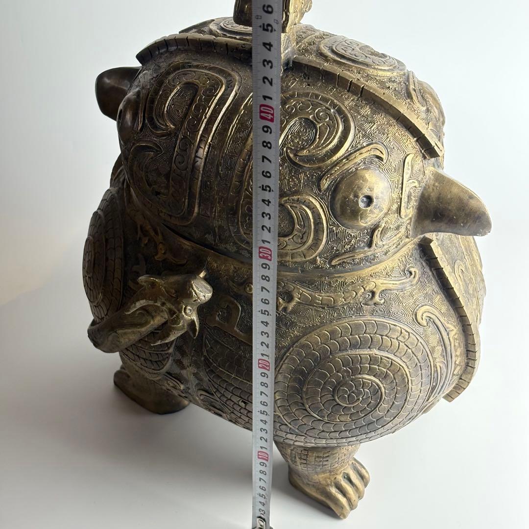 青銅 饕餮 鴟鶚尊 梟ゆう 中国美術 青銅器 中国