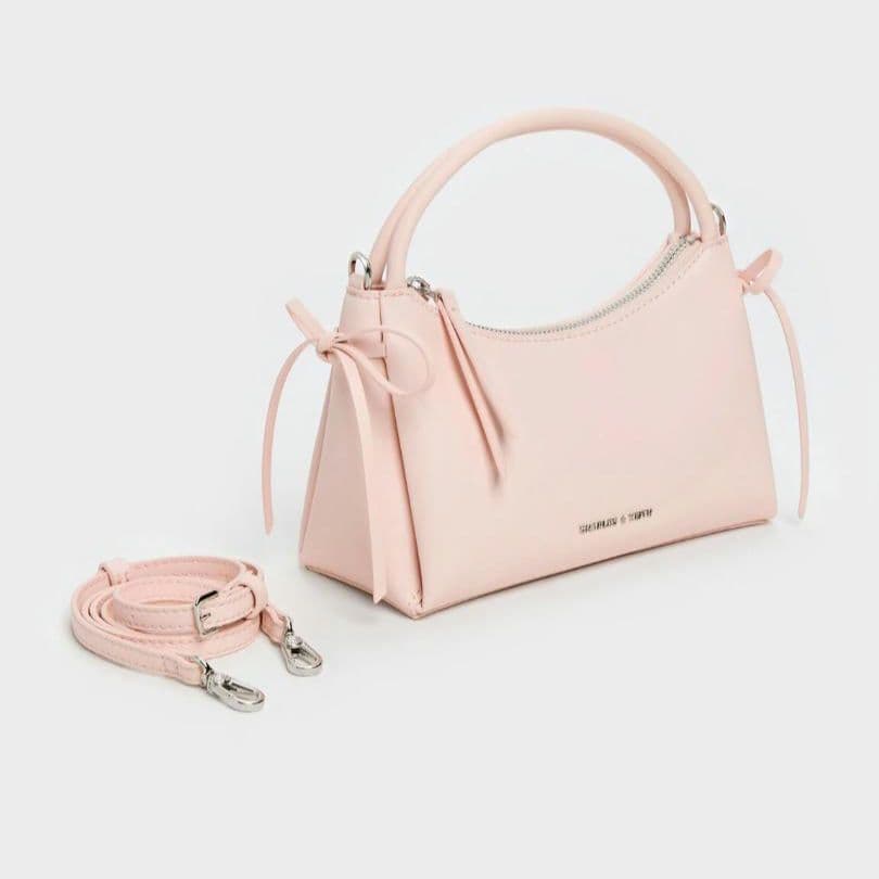 u*7様 チャールズアンドキース ヘーゼル ボウトップハンドルバッグ - ソフト