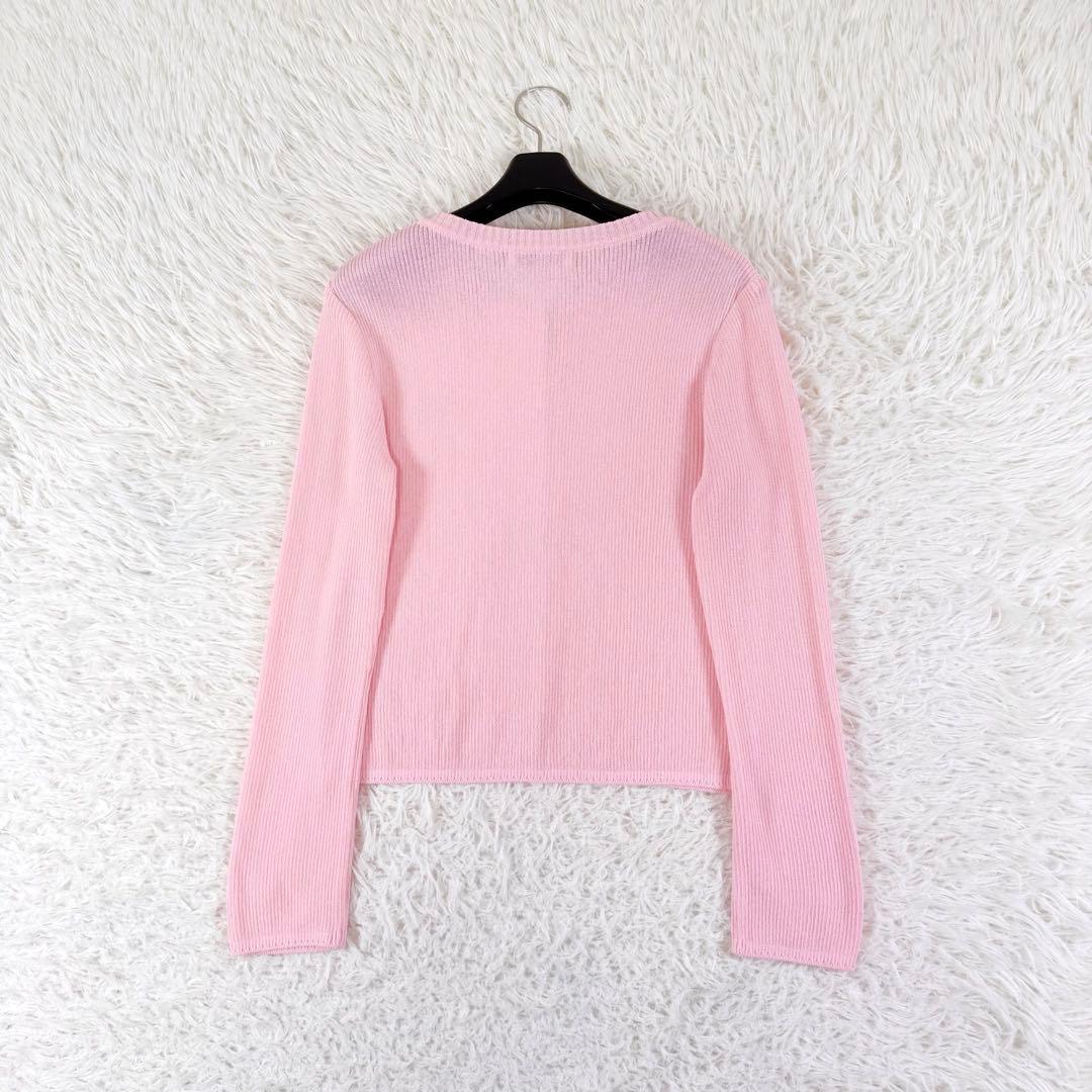 2024製✨ ルネ ニット カーディガン ロゴプレート 36サイズ ピンク