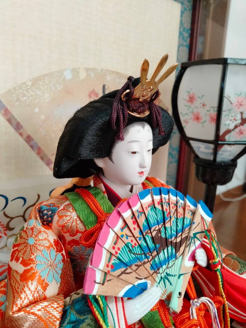 雛人形　久月　ガラスケース入　元箱有　煙草ペット無