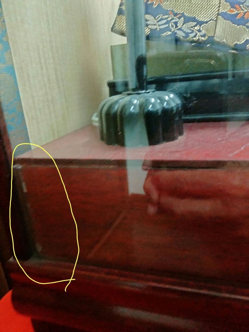 雛人形　久月　ガラスケース入　元箱有　煙草ペット無