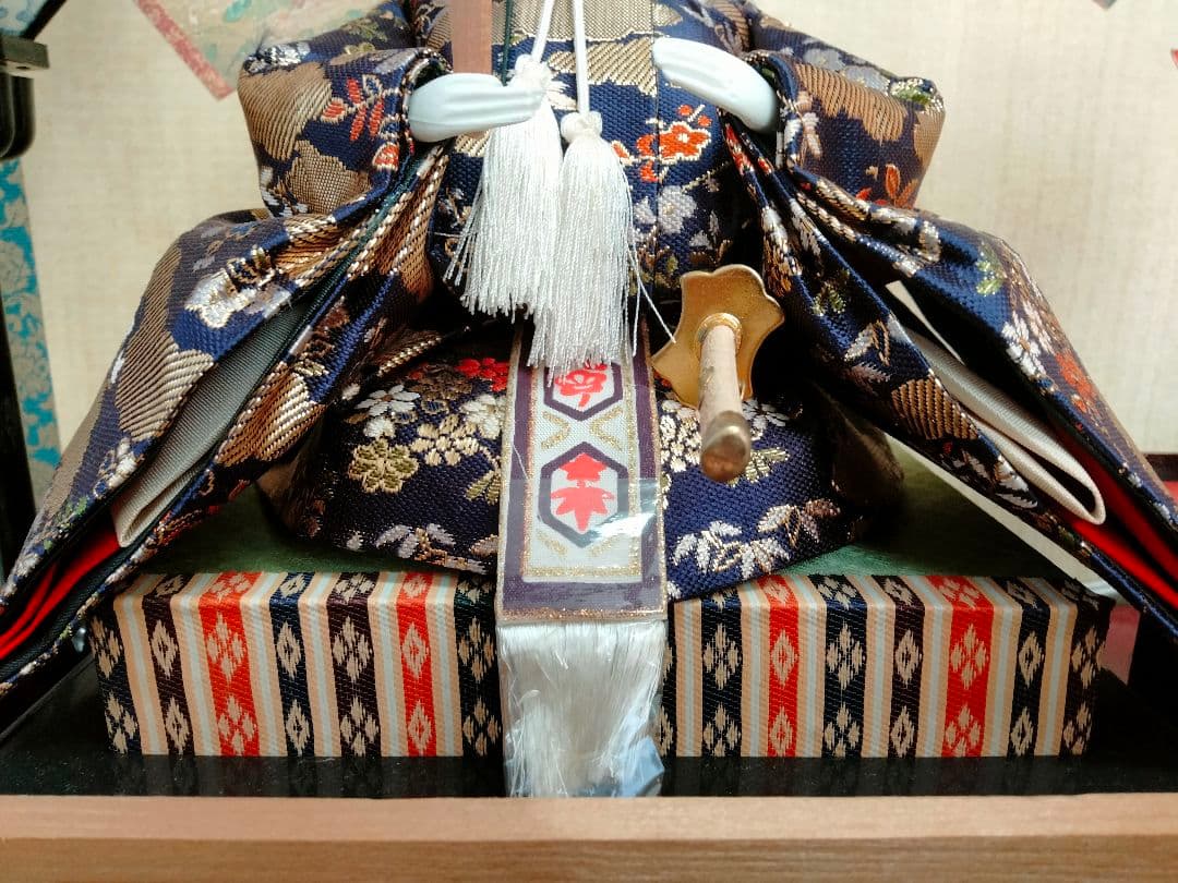 雛人形　久月　ガラスケース入　元箱有　煙草ペット無