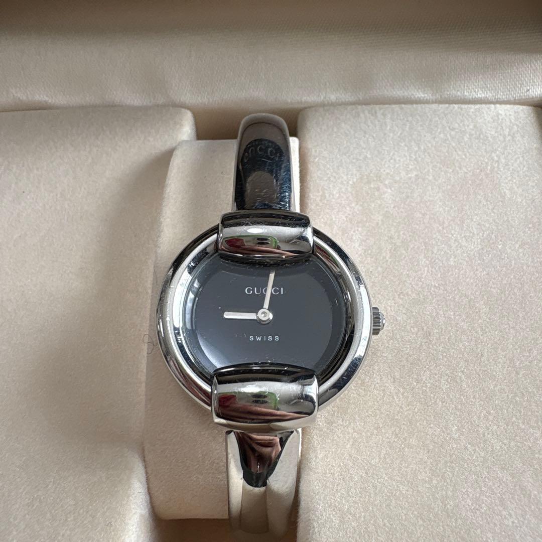 GUCCI シルバー 時計 箱・保証書付き