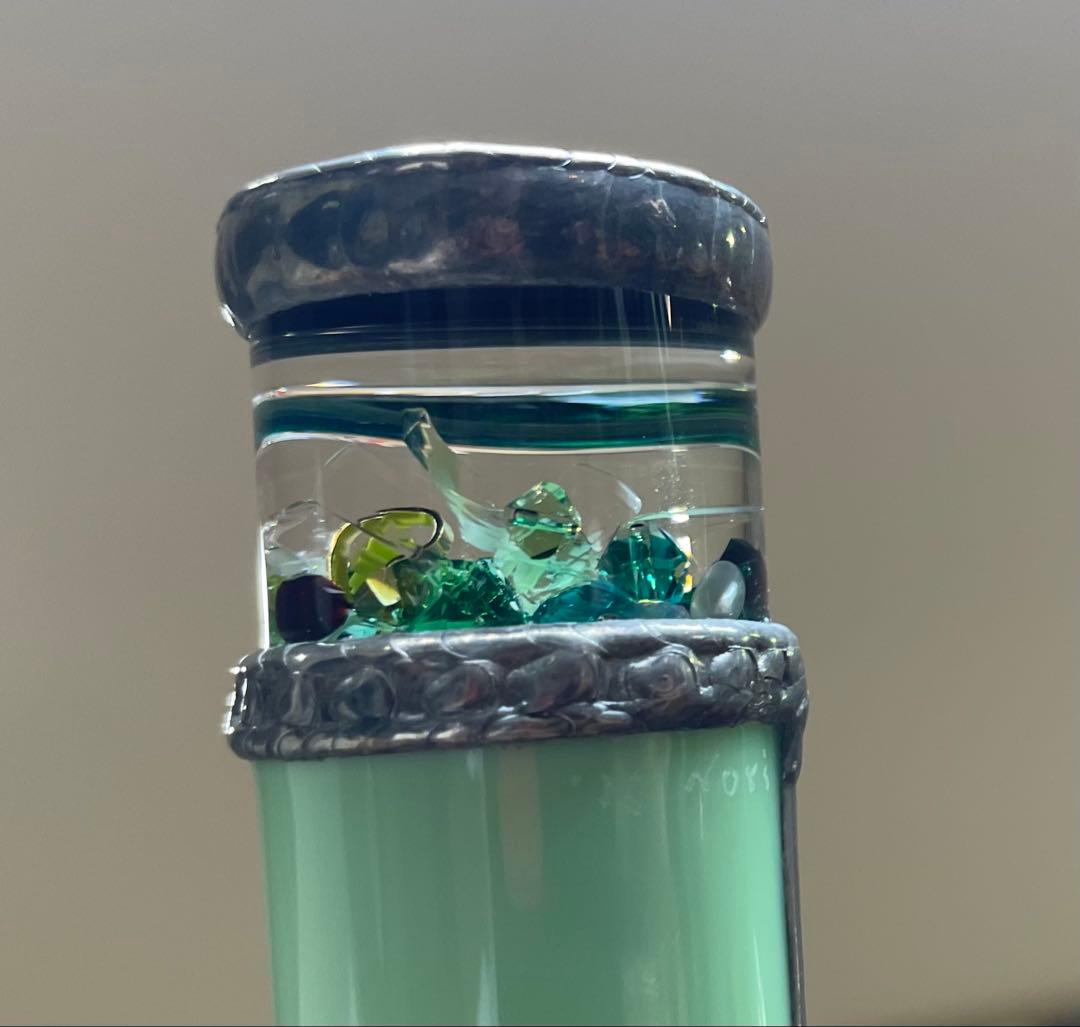 【万華鏡】ステンドグラス/オイル　池田憲昭作 希少品　袋付き