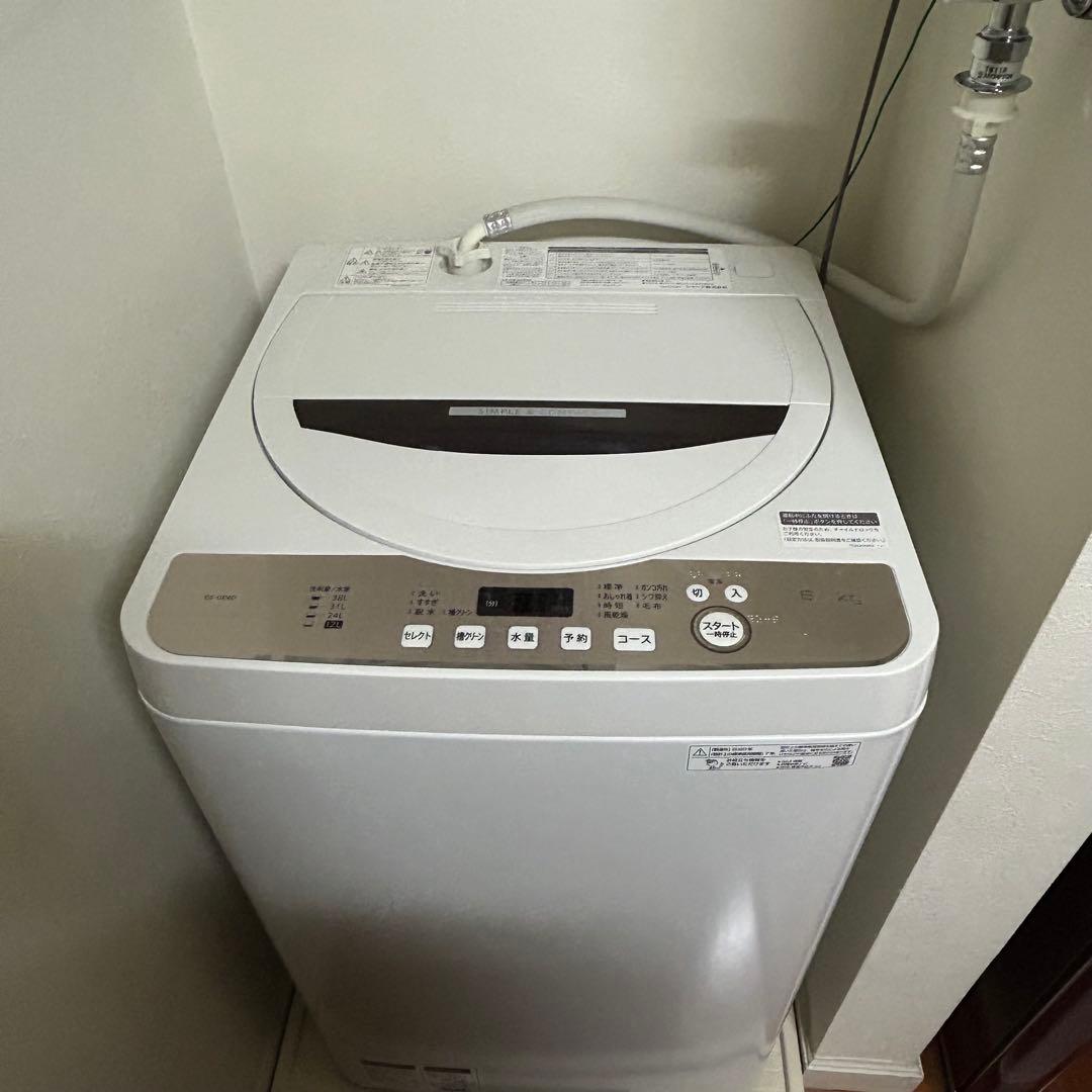 【SHARP】縦型洗濯機 ES-GE6F 2020年製
