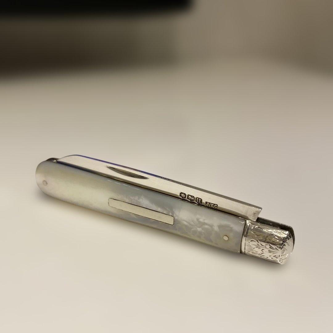 【シェフィールド・ナイフ、高級銀製フルーツナイフ（J.Y.C製）】アンティーク