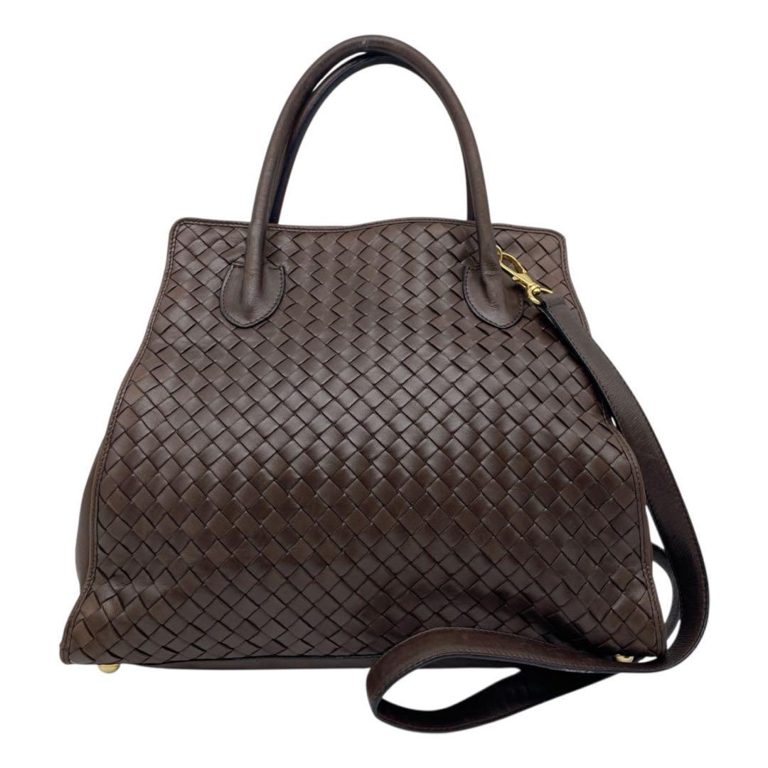 【美品】ボッテガヴェネタ　ハンドバッグ　イントレチャート　レザー　5691