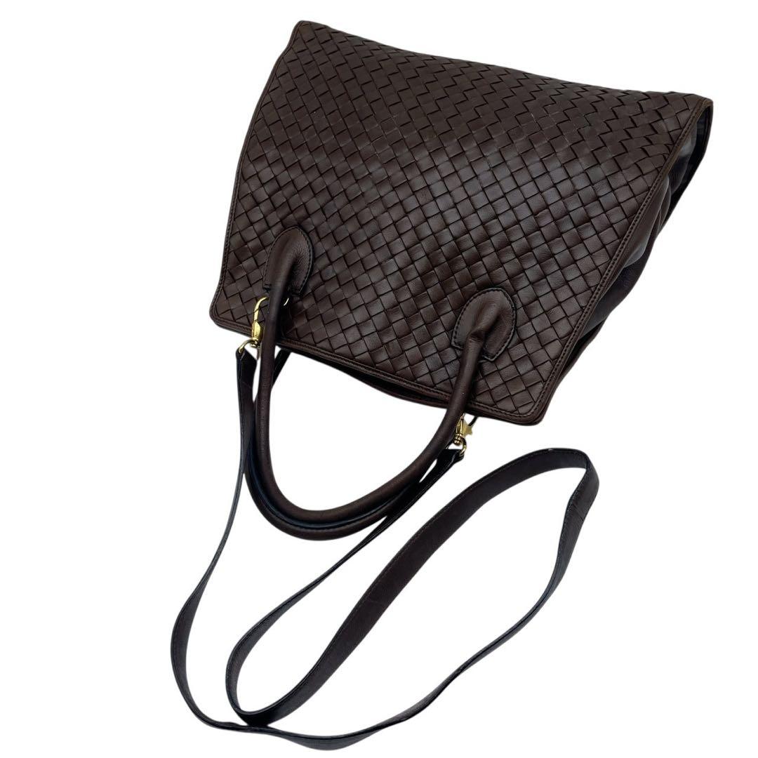 【美品】ボッテガヴェネタ　ハンドバッグ　イントレチャート　レザー　5691