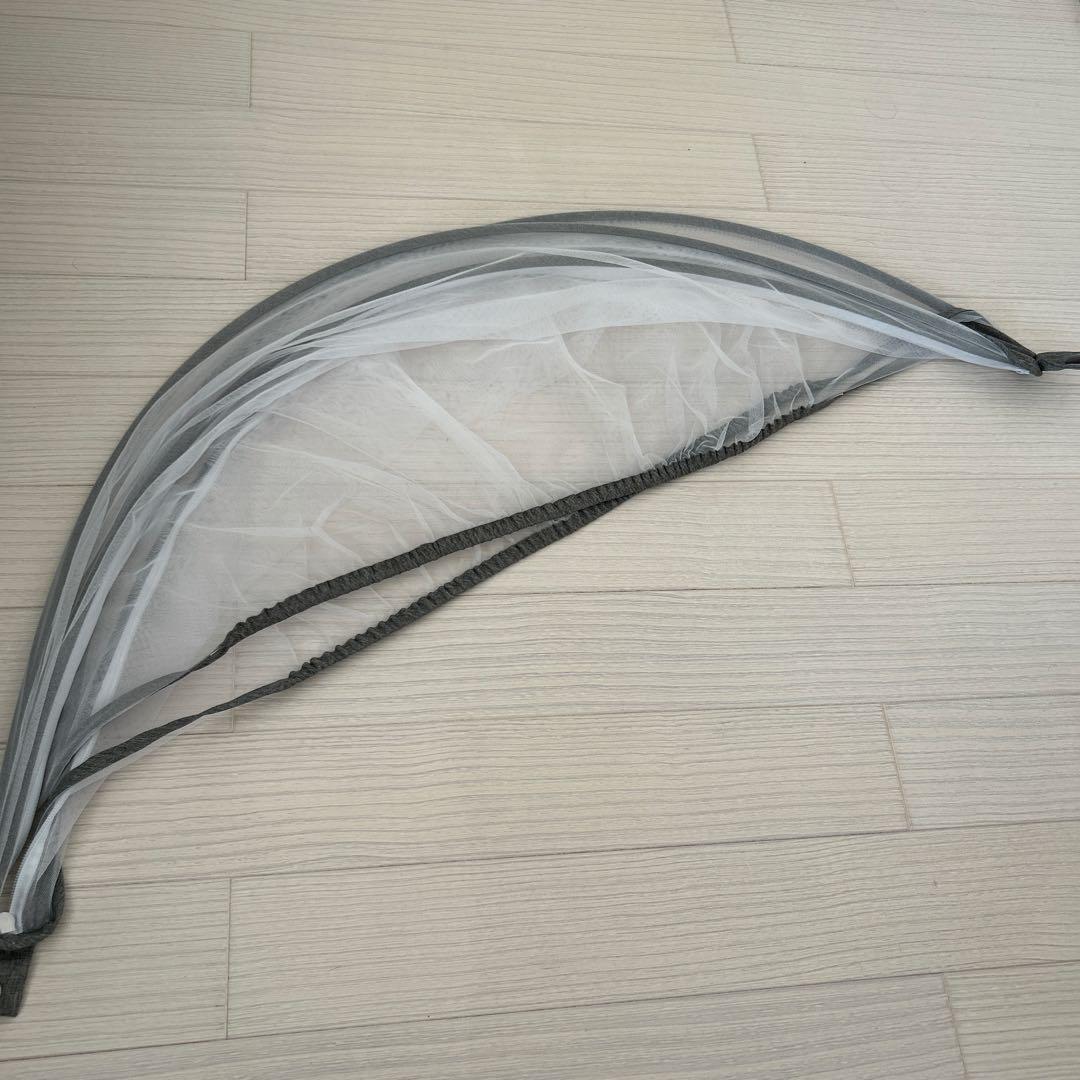 HZDMJ 折りたたみベビーベッド　グレー