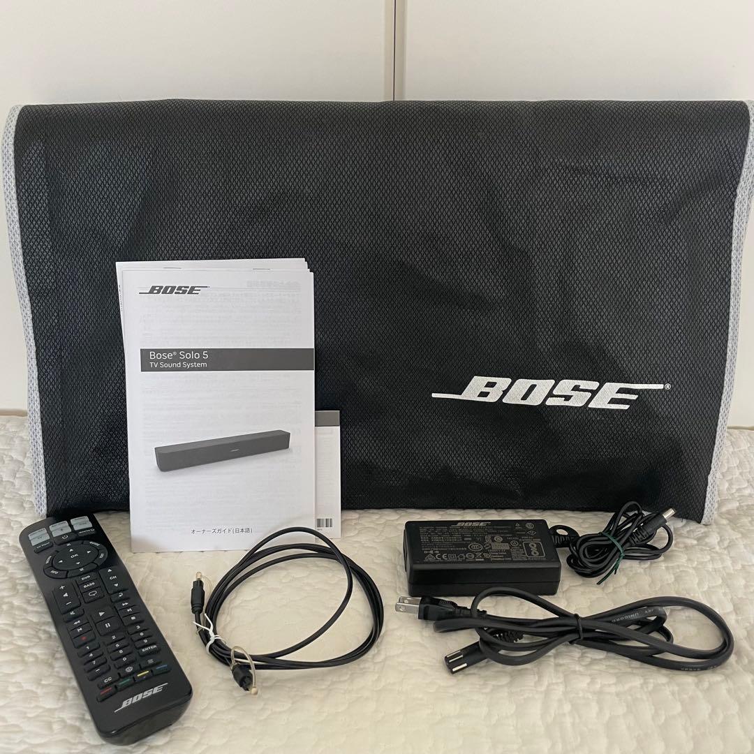 美品！正規店購入・付属品完備BOSE Solo 5 サウンドバー★エコバッグ付
