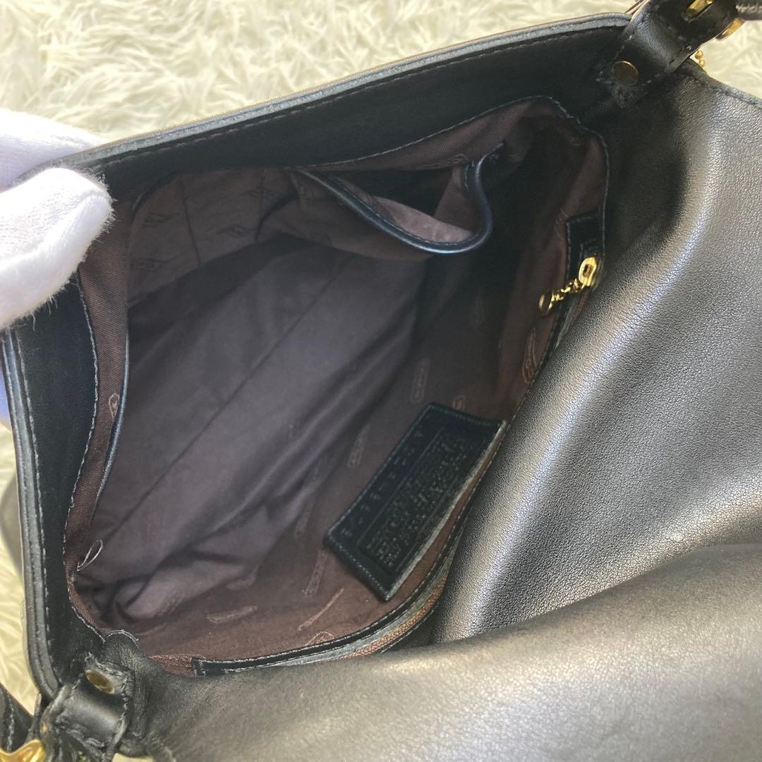 極美品 vintage coach old archive メッセンジャー 黒
