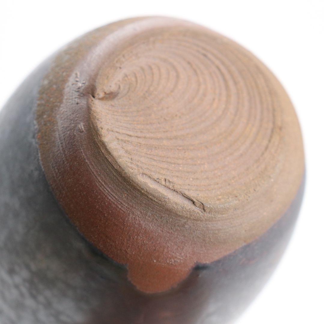 高取焼宗家 十一代 高取静山作 肩衝茶入 茶道具 共箱　V908　N9