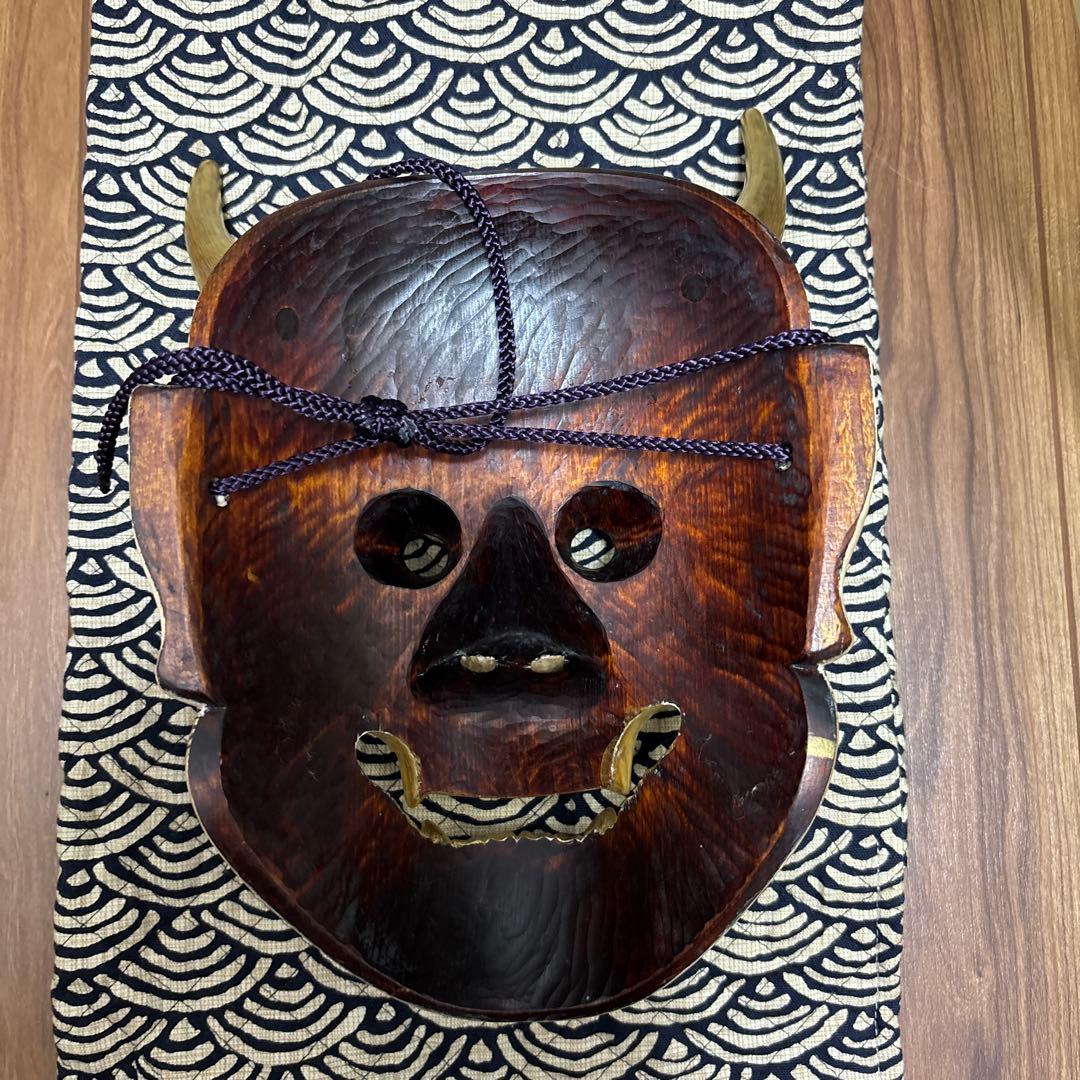 鬼の木製面
