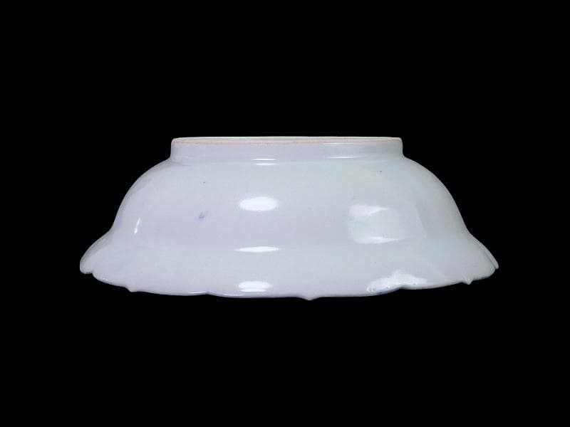 古伊万里　染付　墨弾　桜花に波　楼閣山水図　膾皿　５客　A634AS-CVz