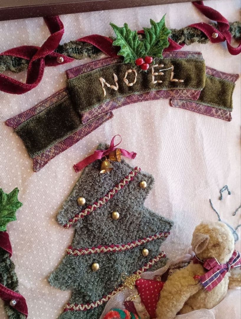 希少　マニー　Many　クリスマス　コラージュ　パッチワーク　フレーム