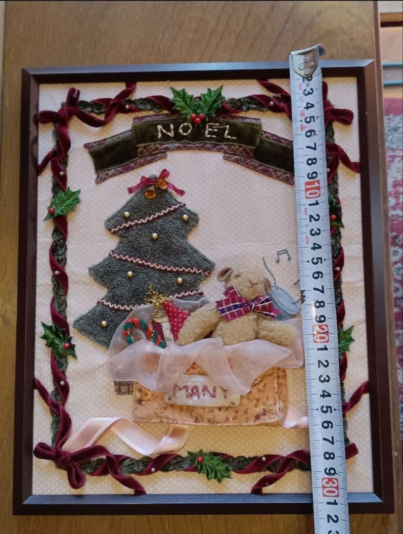 希少　マニー　Many　クリスマス　コラージュ　パッチワーク　フレーム