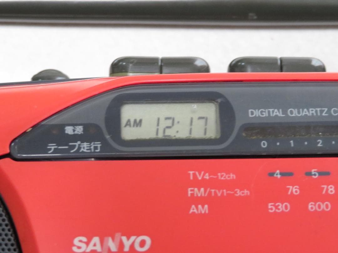 SANYO U4-S12 赤 ラジカセ ジャンク