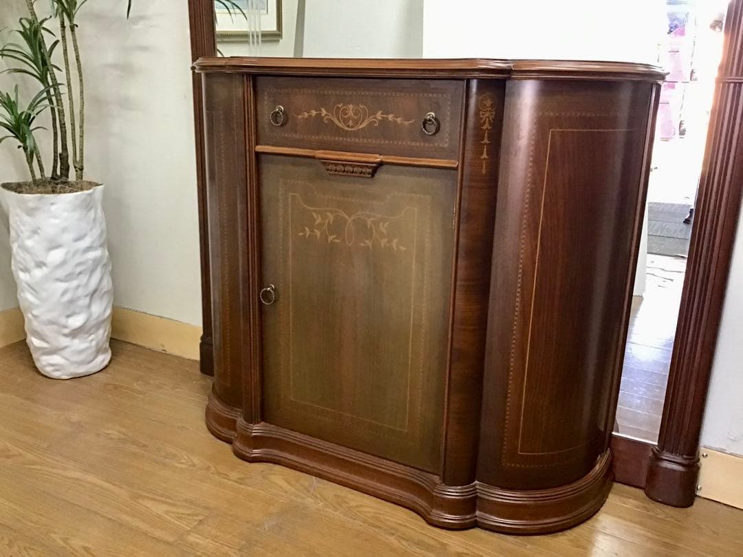 管842☆イタリア製☆ヴェローナクラシック☆超特大ミラー＆キャピネット