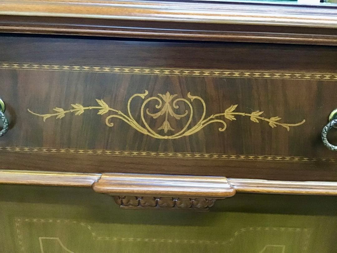 管842☆イタリア製☆ヴェローナクラシック☆超特大ミラー＆キャピネット