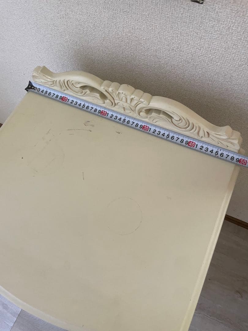 サイドテーブル　白　アンティーク調　ホワイト