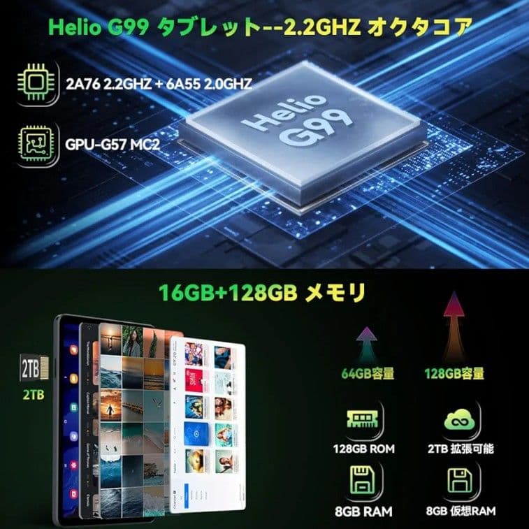 HeadWolf Fpad 6 Helio G99 2.5K 8インチ ケース付