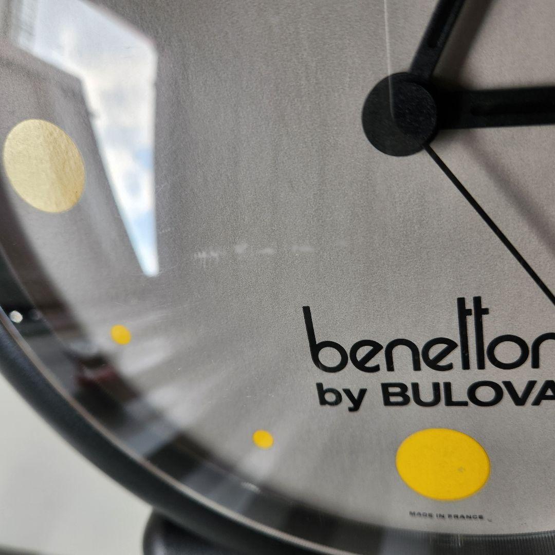 希少 80's フランス製 ヴィンテージ Benetton Bulova 置時計